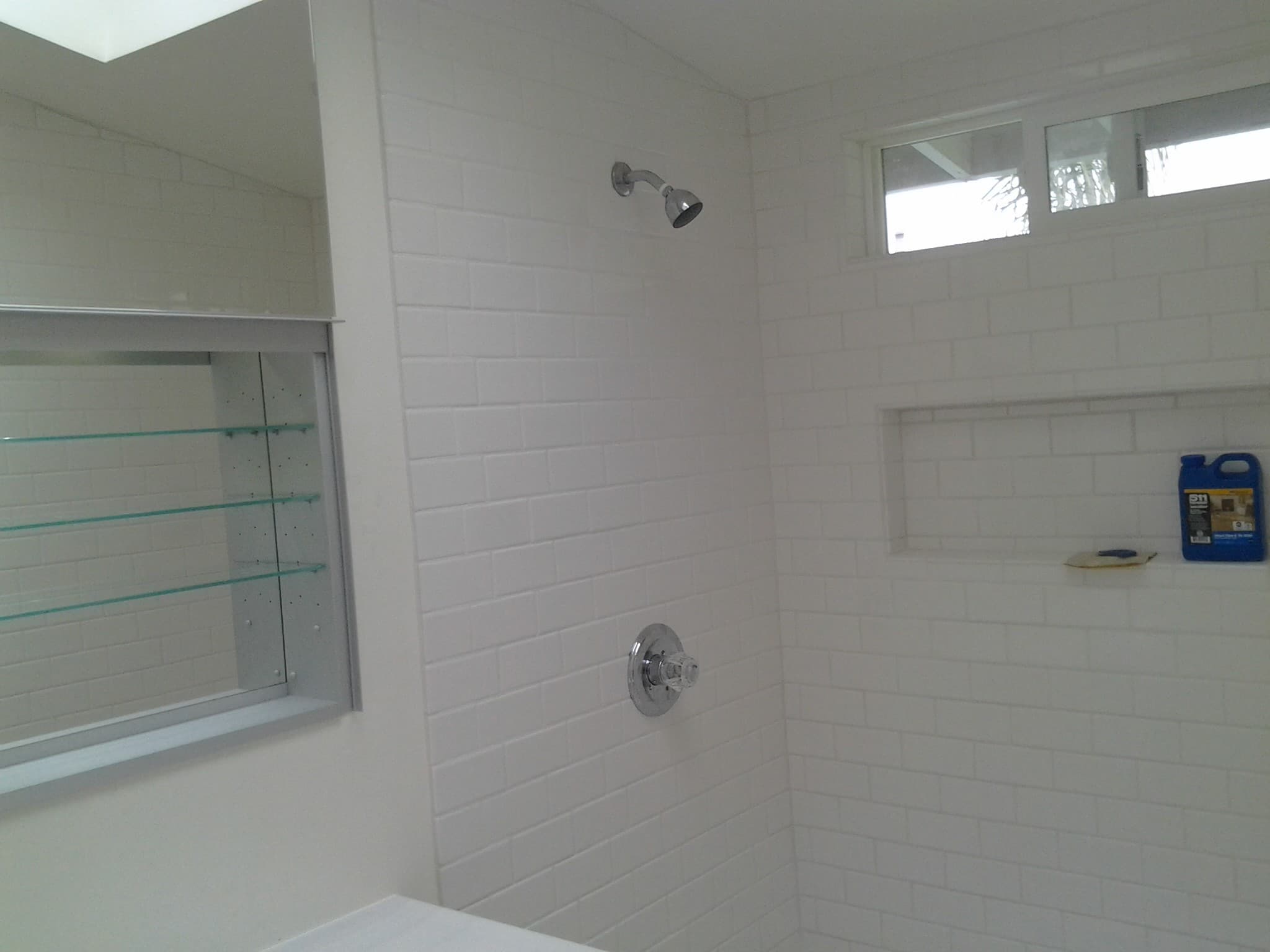 Walk-In Shower — White Subway Tile in Carlsbad