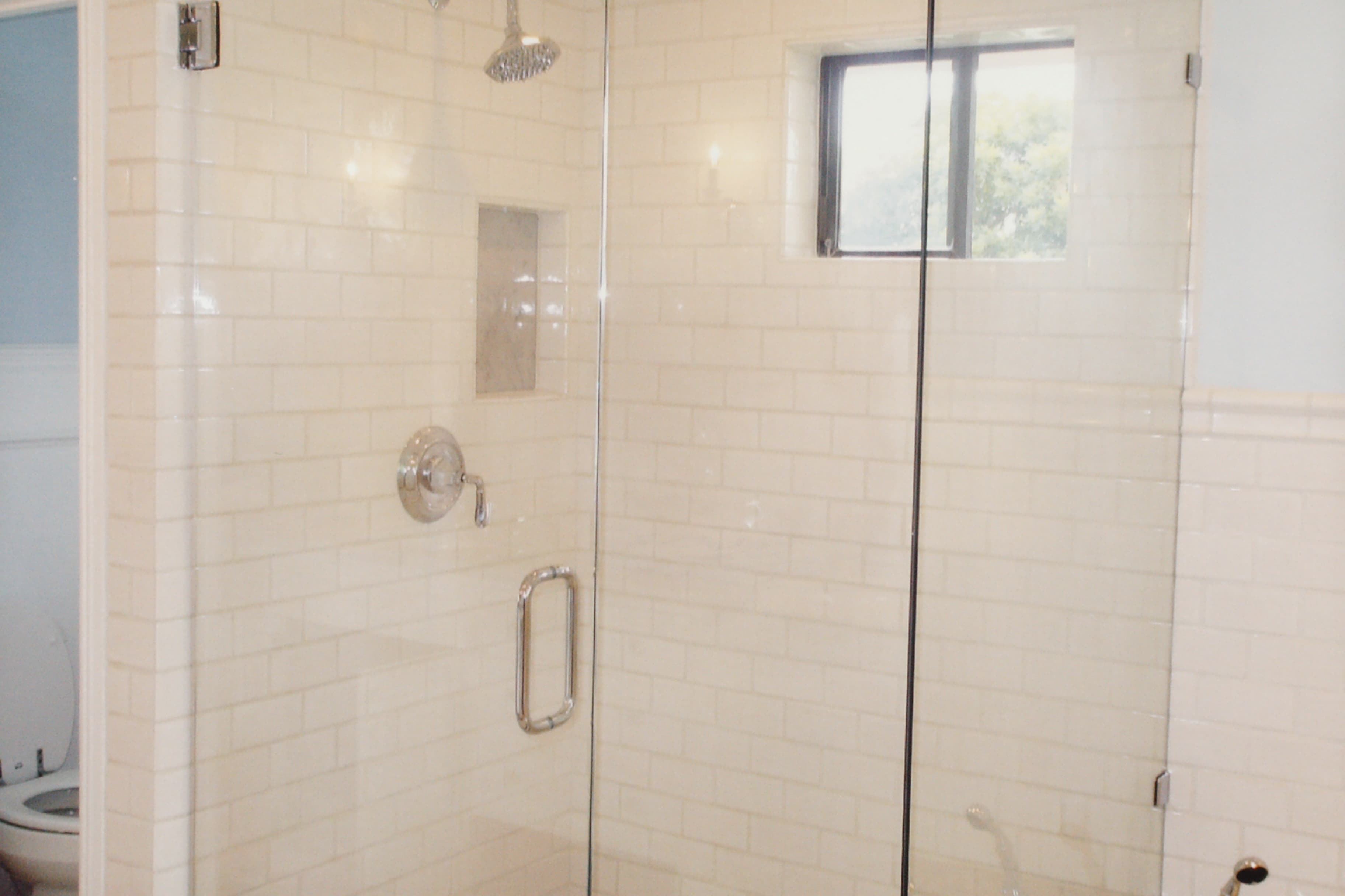 Rain Showerhead & Glass Door Upgrade in Carlsbad